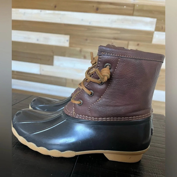 Sperry Saltwater Side Zip Rain Duck Boots Sz 3 - Picture 2 of 8